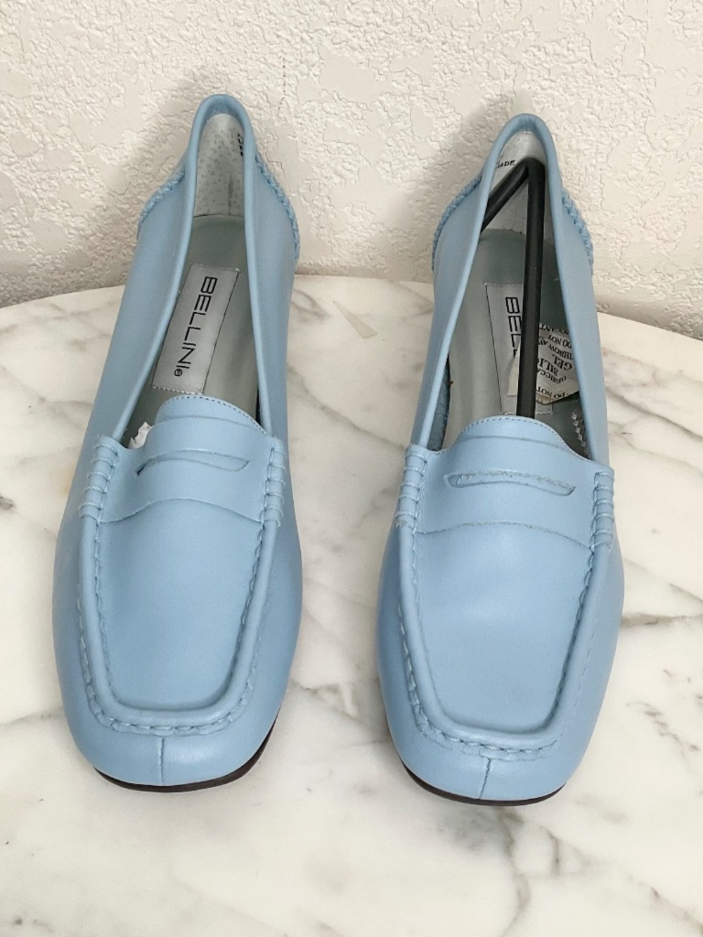 Bellini Made in Italy,cottage core 90s Vintage 9.5,buttery soft sky blue leather